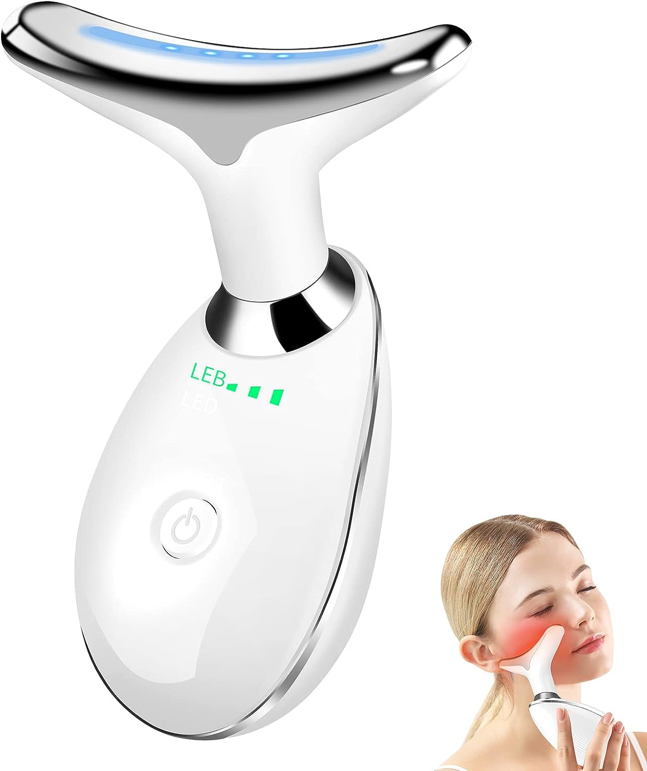 Neck Tightening Device, Face Sculpting Device, Anti Wrinkles Face Massager for Face & Neck Beauty Device (White and Black)
